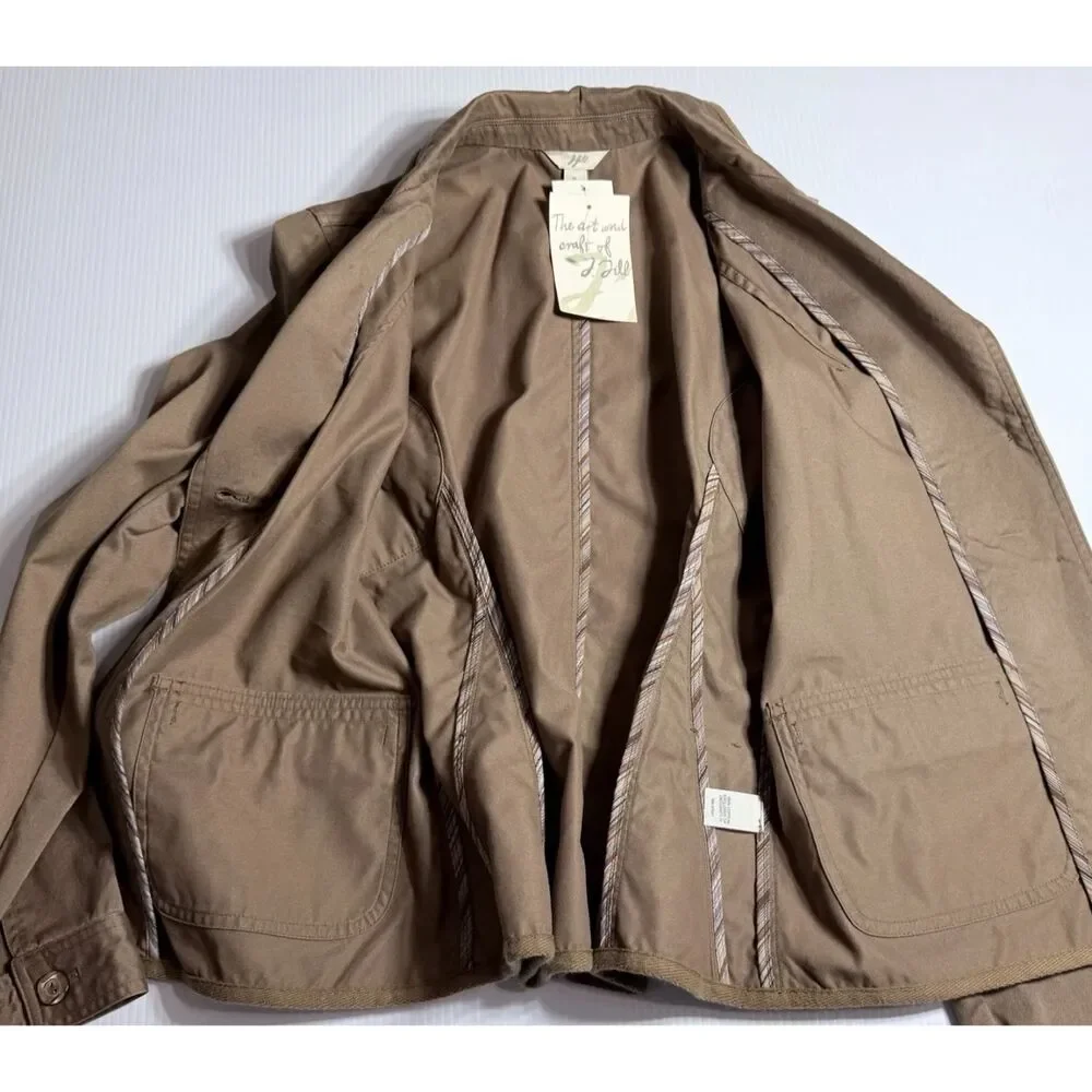J Jill Blazer Women's S Long Sleeves Pockets 100% Cotton Button Jacket (NWT)